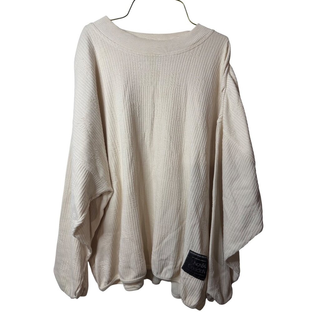 Unionbay Mens Large Textured Knit Sweater Oversized Comfy Pullover Cozy Lounging
